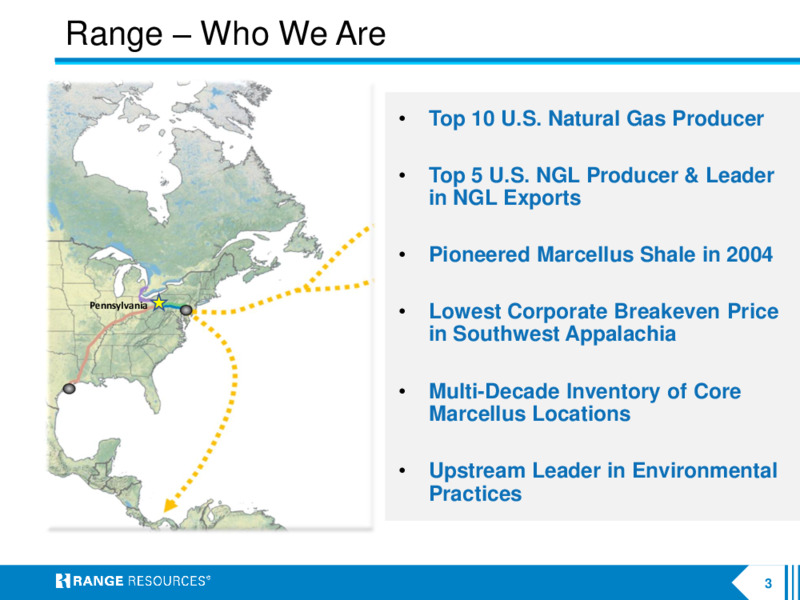 Company Presentation   December 2020 – Range Resources Corp – slide 2
