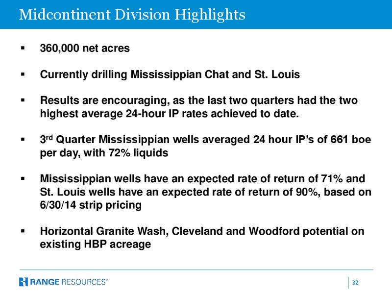 BAML December 2014 Leveraged Finance Conference – Range Resources Corp – slide 31
