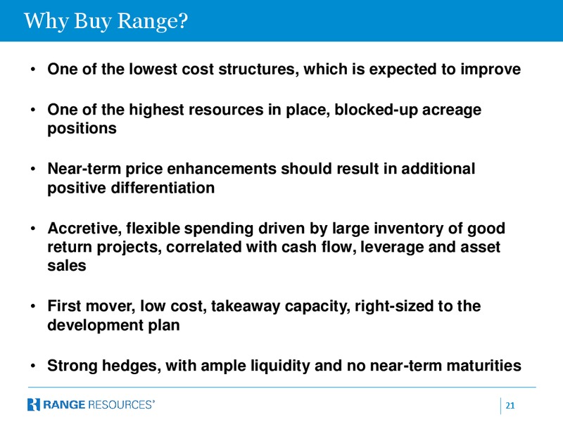 February 2016 Company Presentation – Range Resources Corp – slide 20