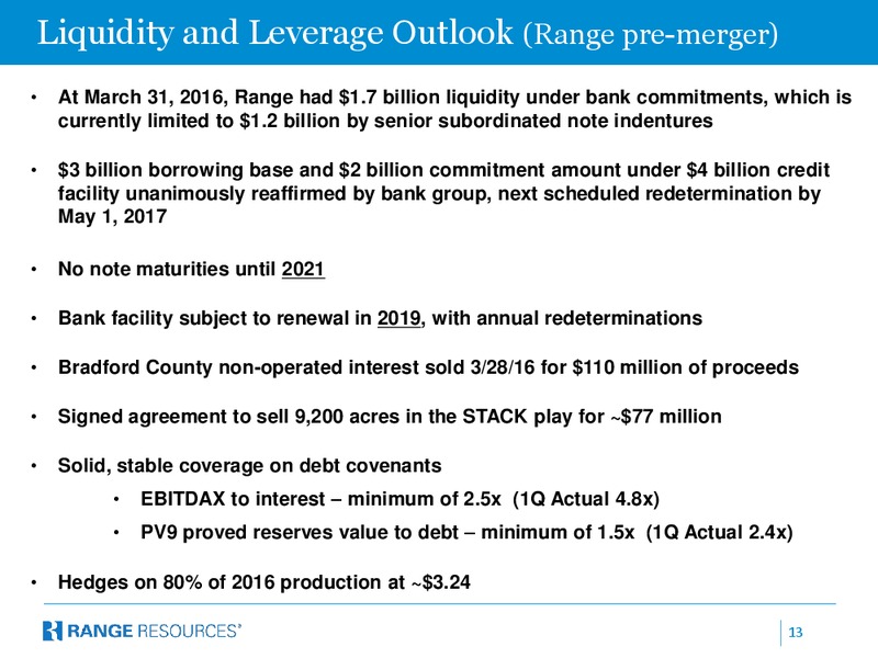 Berstein Strategic Decisions Conference 2016 – Range Resources Corp – slide 12