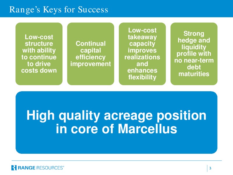 August 2016 Company Presentation – Range Resources Corp – slide 2