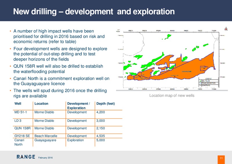 February 2016 Operations Update – Range Resources Limited – slide 11