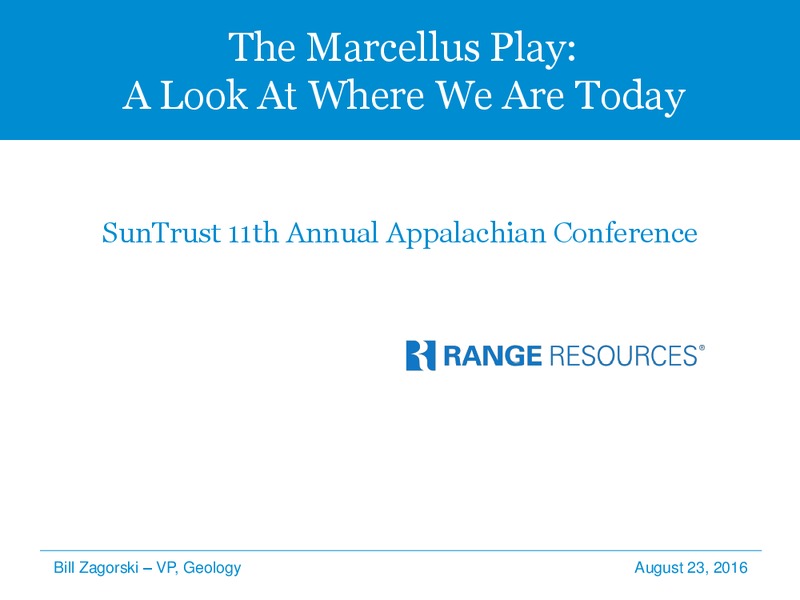 SunTrust 11th Annual Appalachian Conference – Range Resources Corp – slide 1