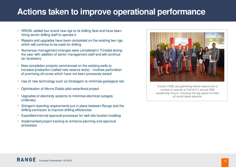 Q4 2015 Results – Range Resources Limited – slide 14