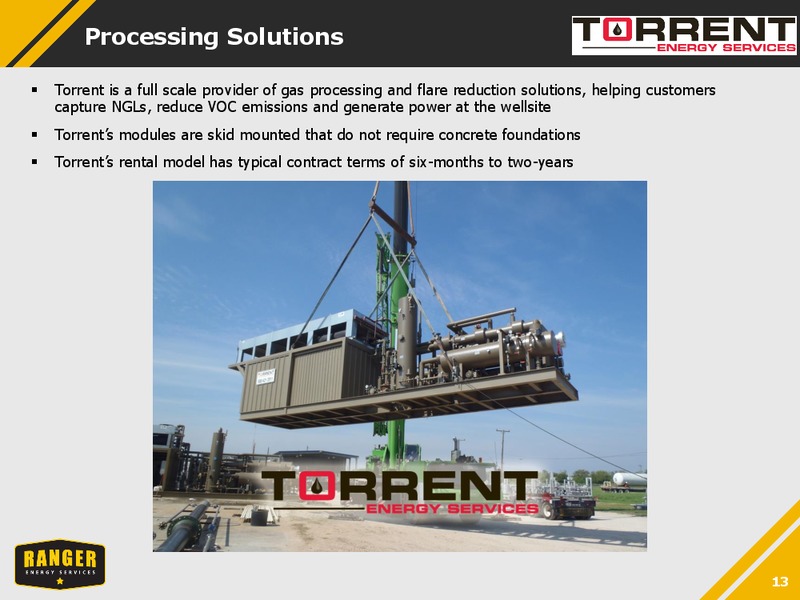 August 2019 Corporate Presentation – Ranger Energy Services – slide 13