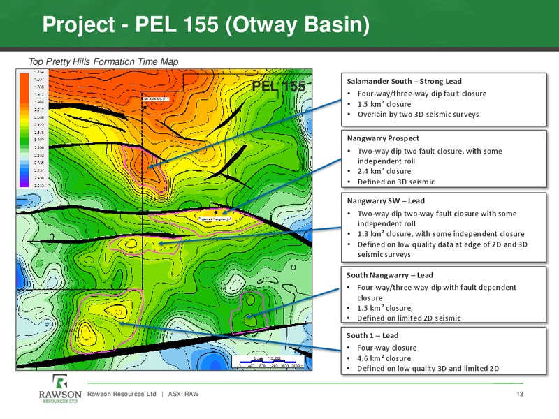 THE 9TH ANNUAL EXCELLENCE IN OIL AND GAS – Rawson Resources Ltd. – slide 12