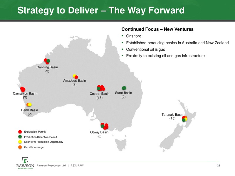THE 9TH ANNUAL EXCELLENCE IN OIL AND GAS – Rawson Resources Ltd. – slide 21