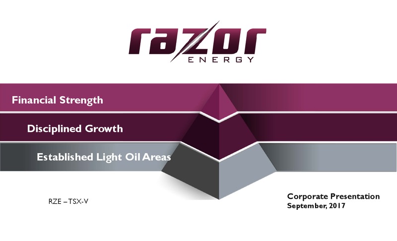 September 2017 Corporate Presentation – Razor Energy Corp. – slide 1