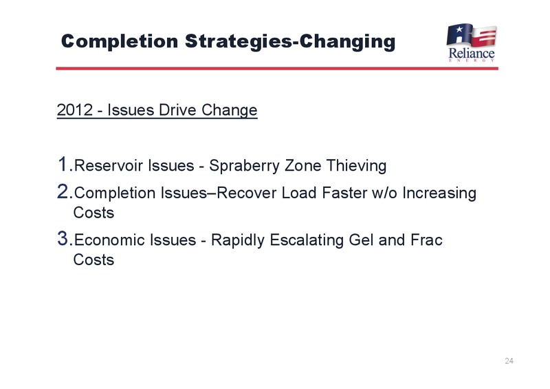 December 2012 Investor Presentation – Reliance Energy Inc – slide 24
