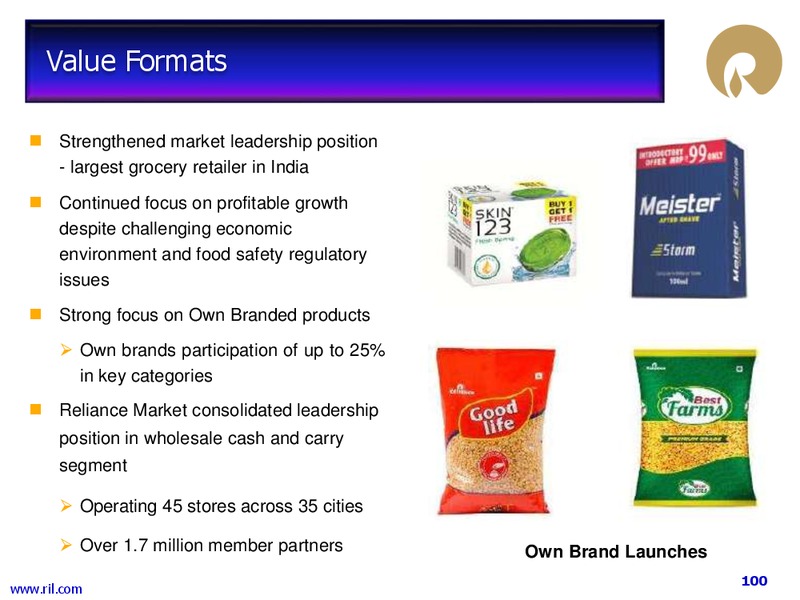 Q1 FY 2015 to 2016 Financial Results – Reliance Industries Limited – slide 93