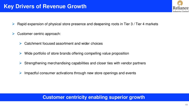 2Q FY 2019 20 Financial Results – Reliance Industries Limited – slide 49
