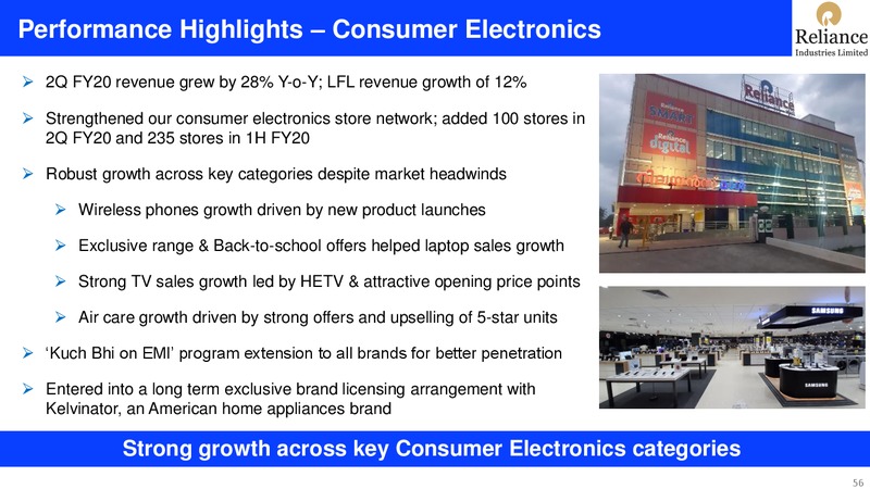 2Q FY 2019 20 Financial Results – Reliance Industries Limited – slide 56