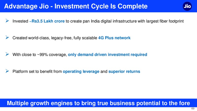 2Q FY 2019 20 Financial Results – Reliance Industries Limited – slide 69