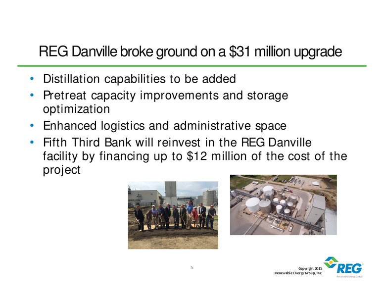 Q2 2015 Earnings Call – Renewable Energy Group, Inc. – slide 4