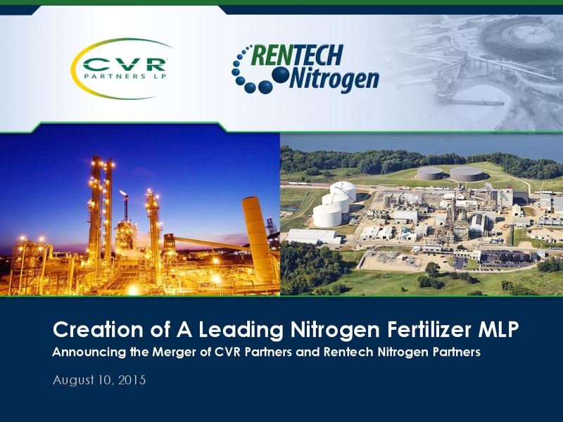 August 2015 Investor Presentation – Rentech Nitrogen Partners Lp – slide 1