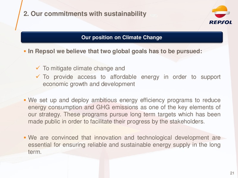 Investor Presentation – Repsol S.A. – slide 20