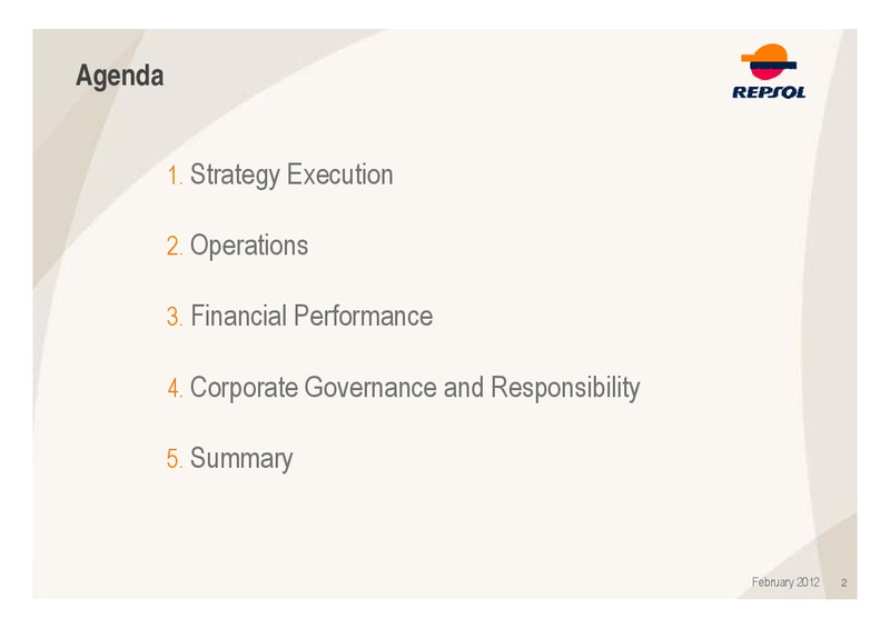 Investors Ferbuary 2012 Update Presentation – Repsol S.A. – slide 2
