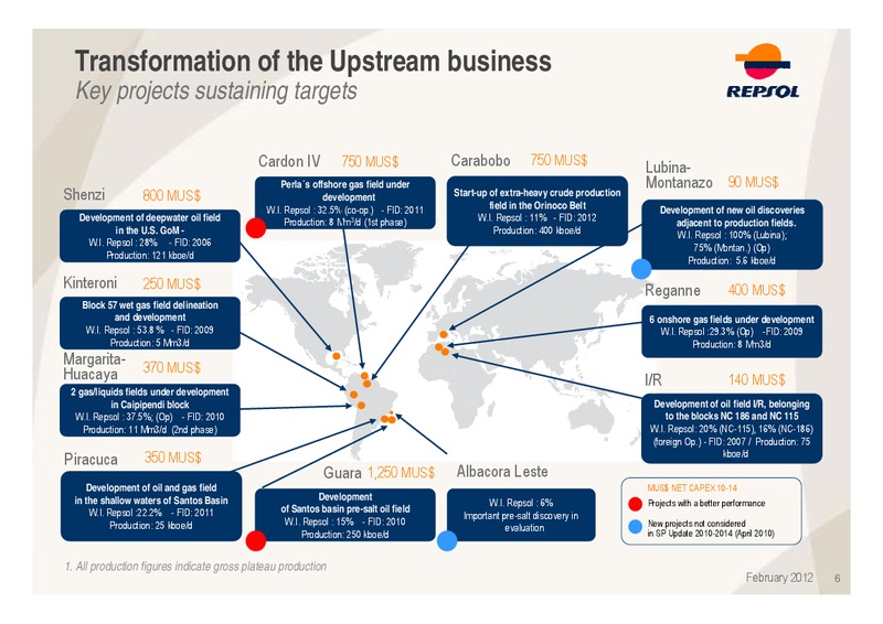 Investors Ferbuary 2012 Update Presentation – Repsol S.A. – slide 6