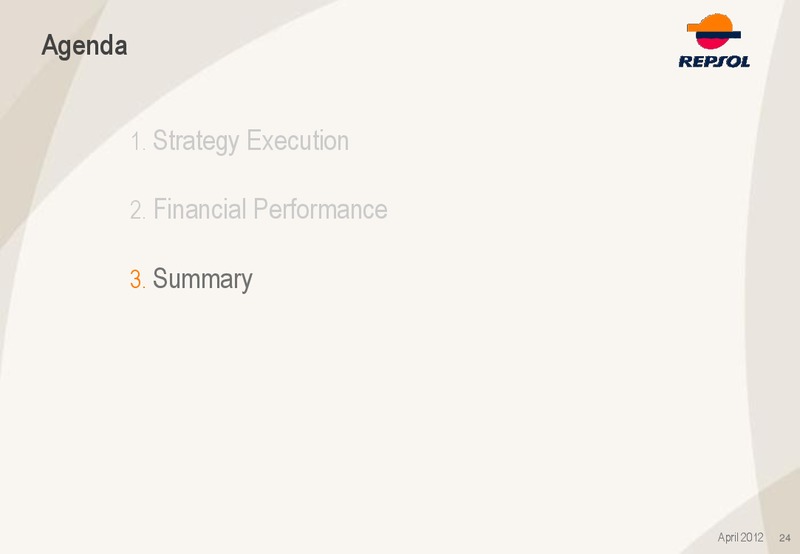 April 2012 Investors Update – Repsol S.A. – slide 24