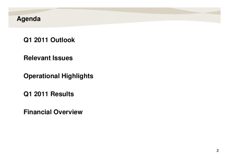 Q1 2011 Earnings Call – Repsol S.A. – slide 2