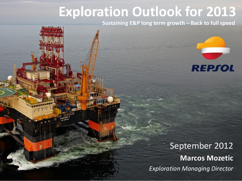 2013 Exploration Outlook – Repsol S.A. – slide 1