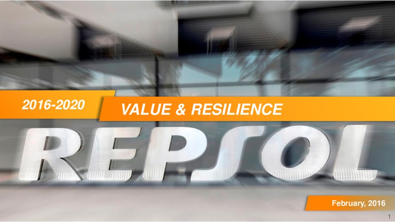 February 2016 Investor Presentation – Repsol S.A. – slide 1