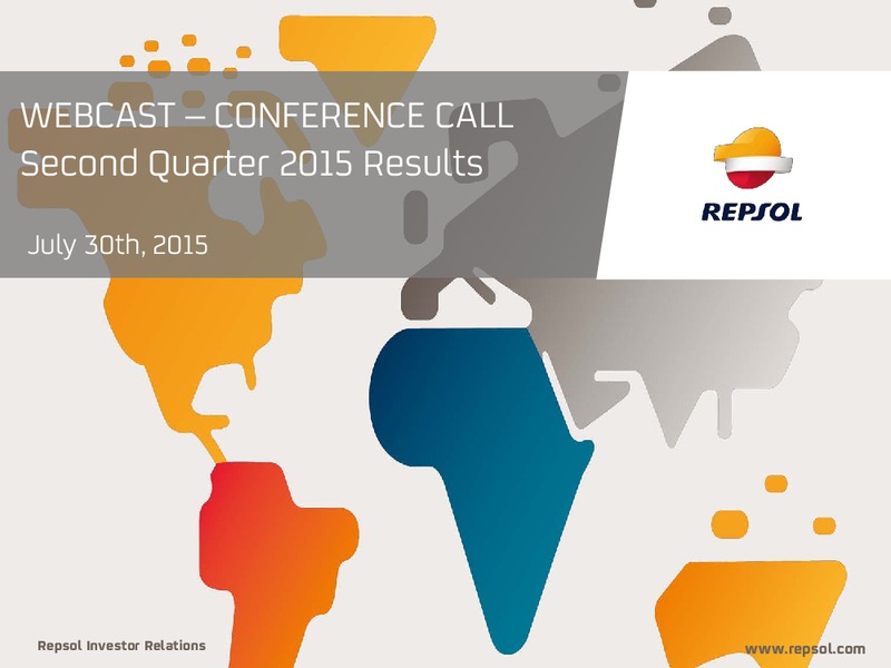 Q2 2015 Results – Repsol S.A. – slide 1