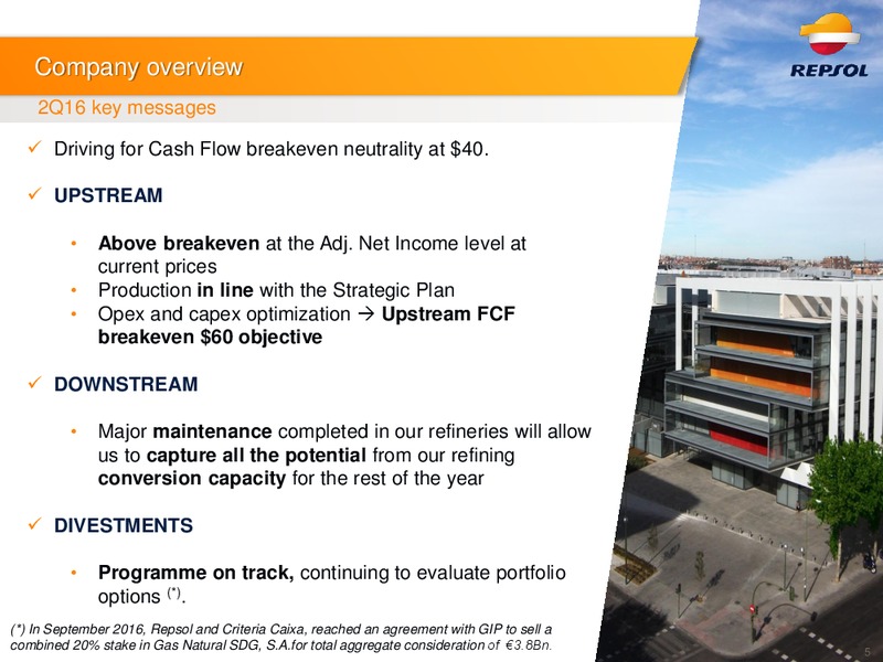 Q2 2016 Results – Repsol S.A. – slide 4