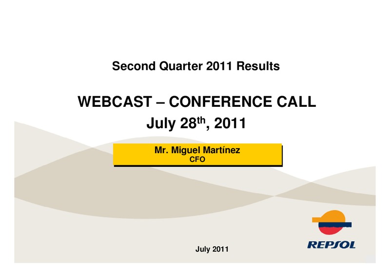 WebCast Conference Call – Repsol S.A. – slide 26