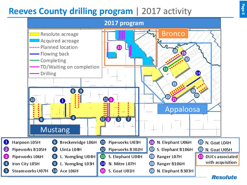 April 2017 Investor Presentation – Resolute Energy Corp – slide 5