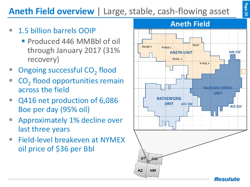 April 2017 Investor Presentation – Resolute Energy Corp – slide 19