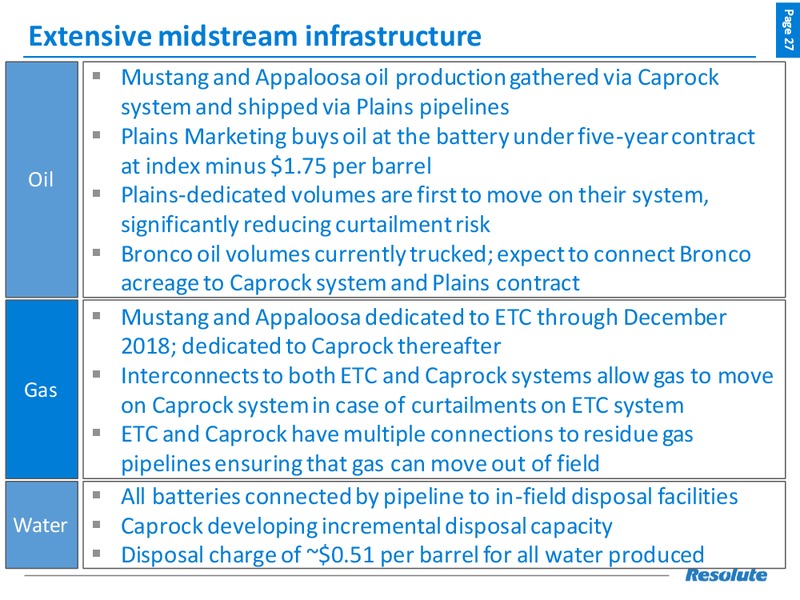 June 2018 Investor Presentation – Resolute Energy Corp – slide 26