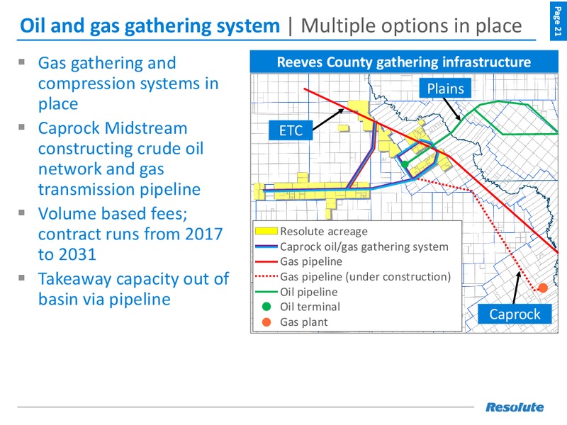 August 2017 Investor Presentation – Resolute Energy Corp – slide 20
