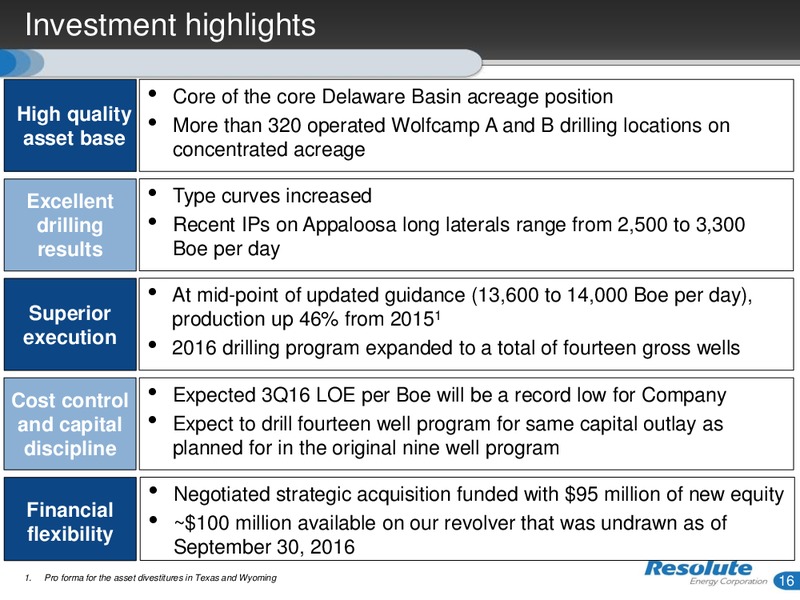 Acquisition – Resolute Energy Corp – slide 15