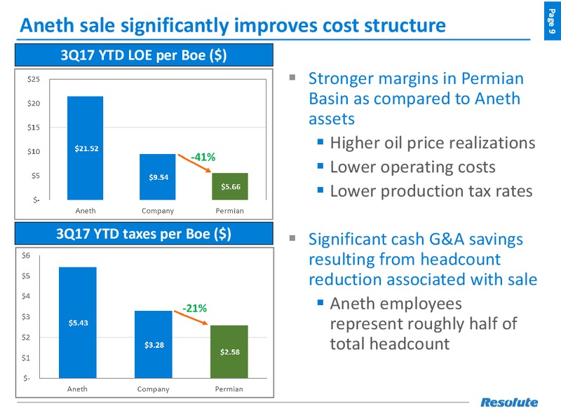 November 2017 Investor Presentation – Resolute Energy Corp – slide 8