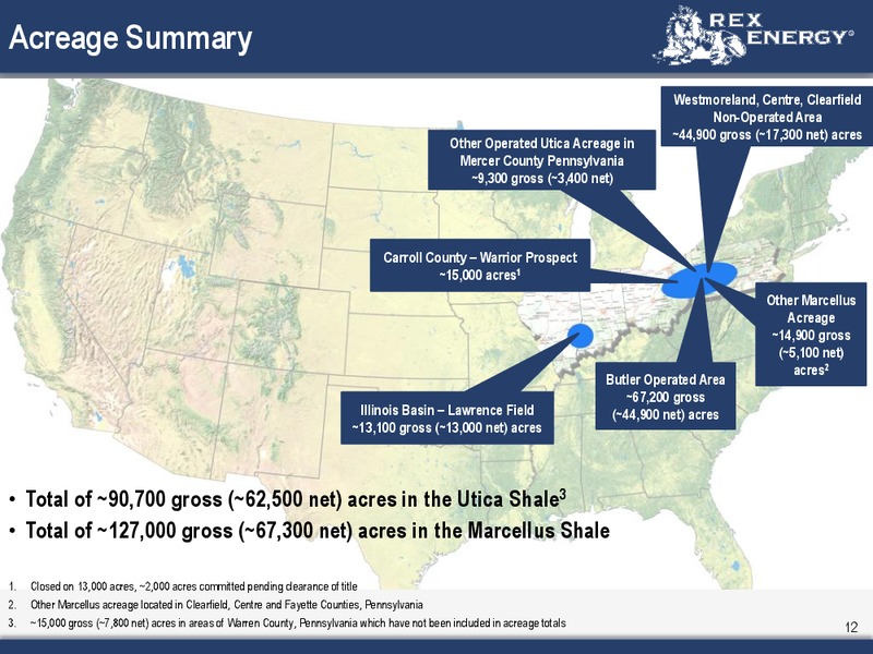 Corporate January 2012 Presentation – Rex Energy Corp – slide 11