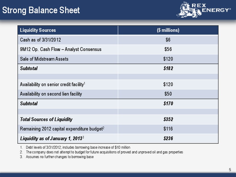 Corporate June 2012 Presentation – Rex Energy Corp – slide 3