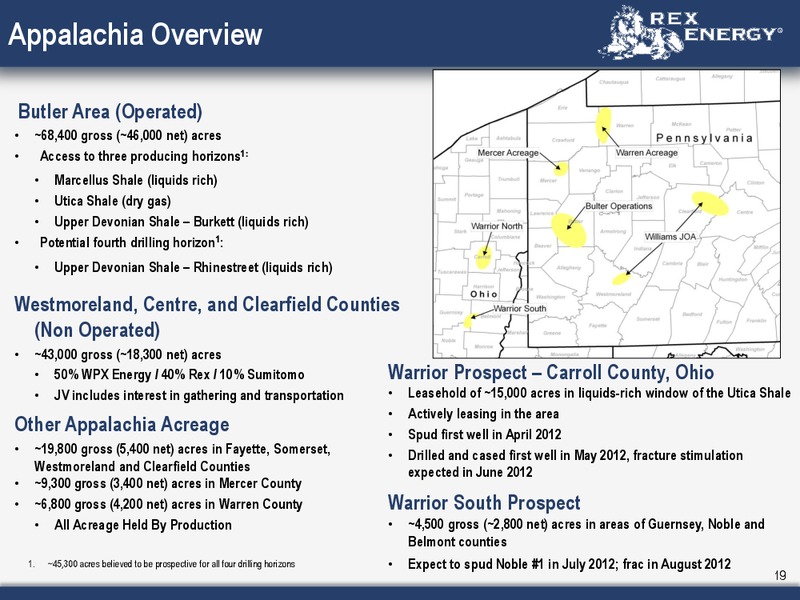 Corporate June 2012 Presentation – Rex Energy Corp – slide 17