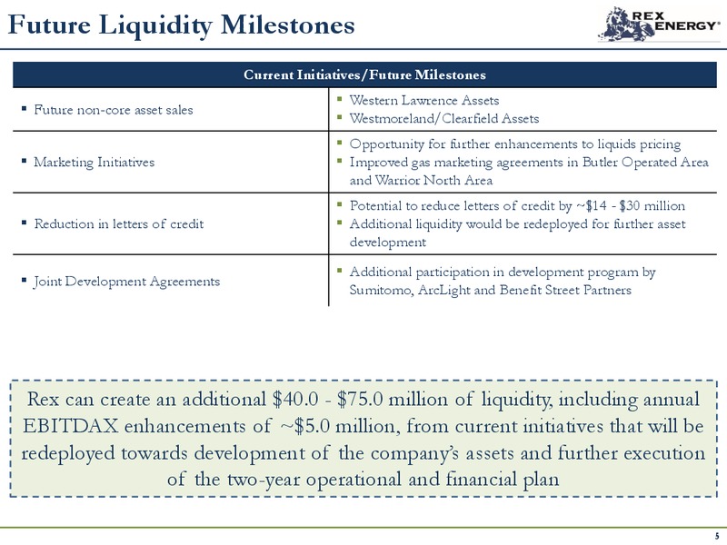 2Q 2017 Quarterly Update – Rex Energy Corp – slide 4