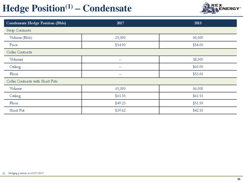 2Q 2017 Quarterly Update – Rex Energy Corp – slide 25