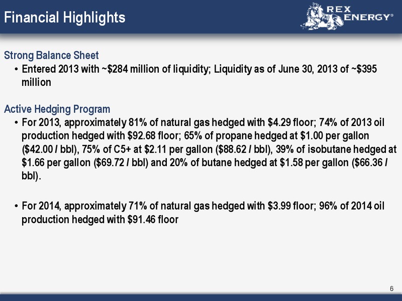 Corporate September 2013 Presentation – Rex Energy Corp – slide 4