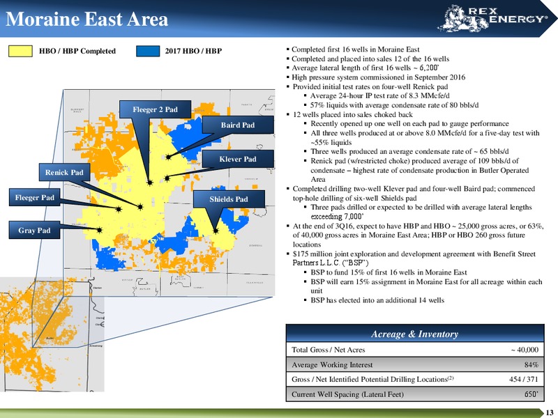 October 2016 Corporate Presentation – Rex Energy Corp – slide 11