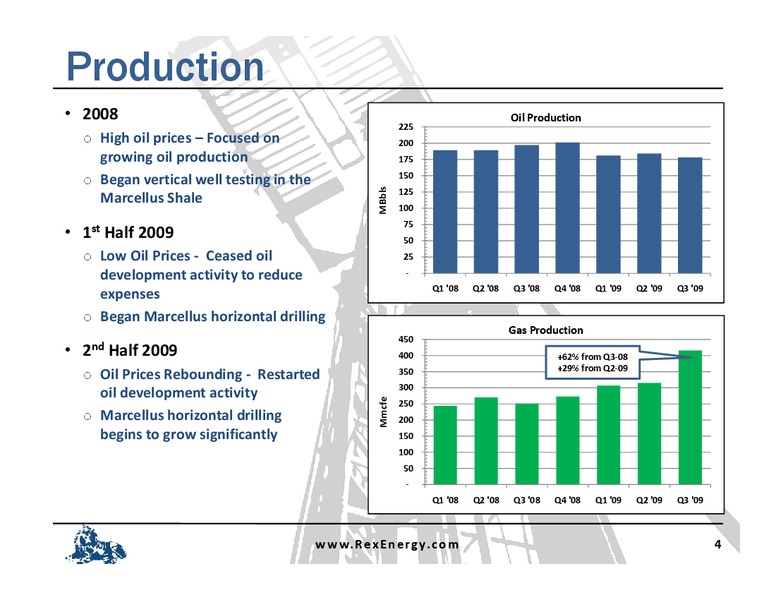 Q3 2009 Earnings Call – Rex Energy Corp – slide 3
