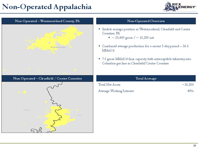 November 2017 Corporate Presentation – Rex Energy Corp – slide 28
