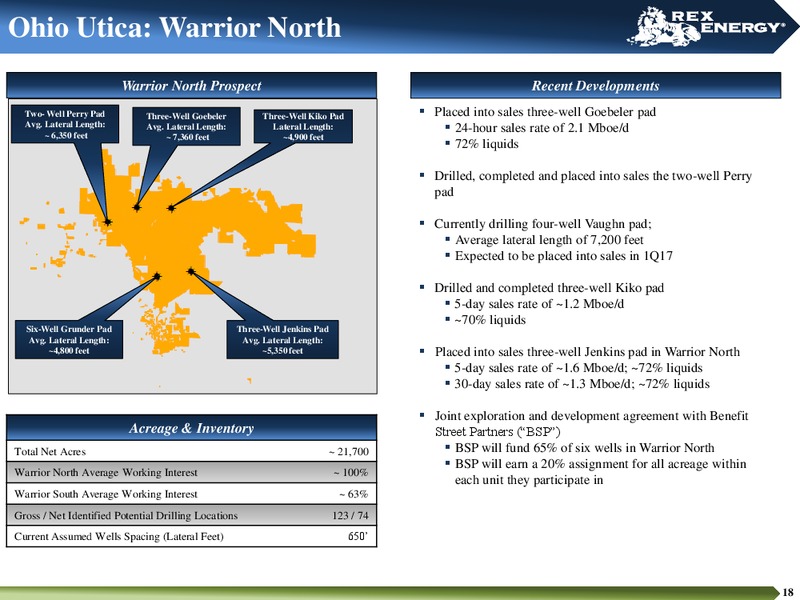 August 2016 Corporate Presentation – Rex Energy Corp – slide 16