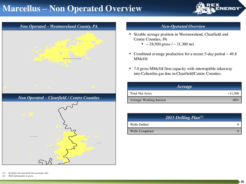 November 2015 Corporate Presentation – Rex Energy Corp – slide 34