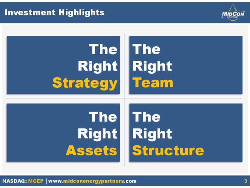 Q2 2016 Earnings Presentation – Mid-Con Energy Partners Lp – slide 2