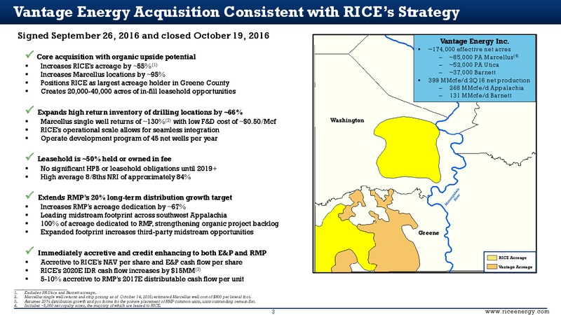 Q3 2016 Results – Rice Energy – slide 3