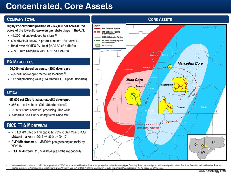 Wells Fargo Energy Conference – Rice Energy – slide 3