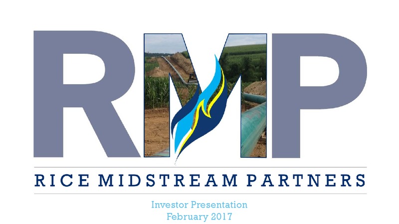 February 2017 Investor Presentation – Rice Midstream Partners Lp – slide 1